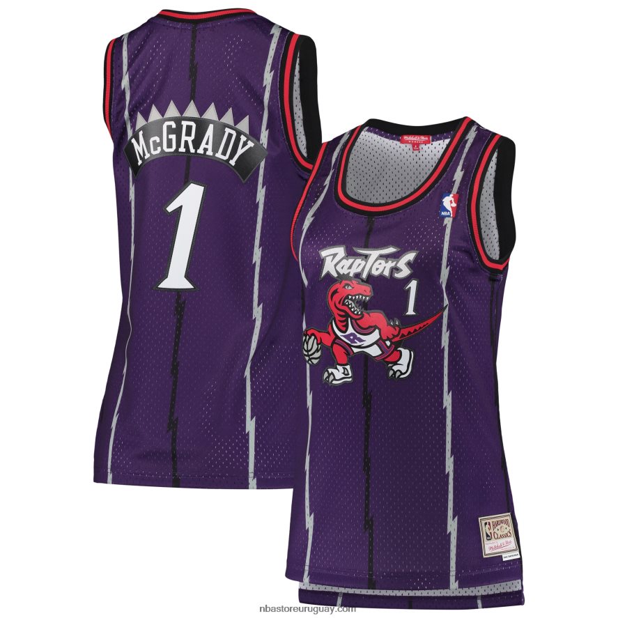 toronto raptors tracy mcgrady mitchell & ness púrpura clásico de madera dura swingman jersey 6L080N10996 NBA