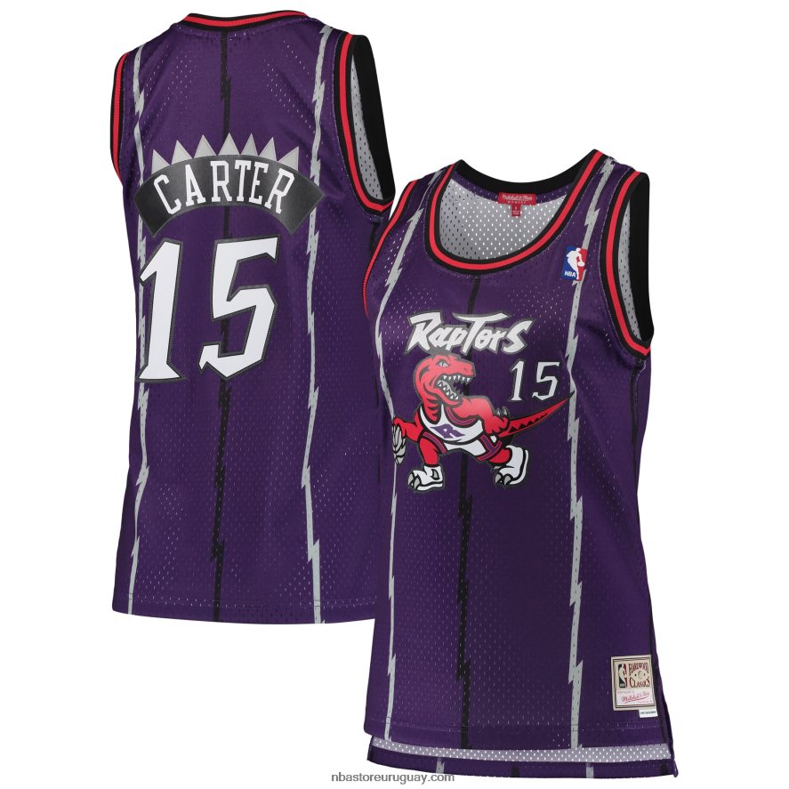 toronto raptors vince carter mitchell & ness púrpura clásico de madera dura swingman jersey 6L080N8870 NBA