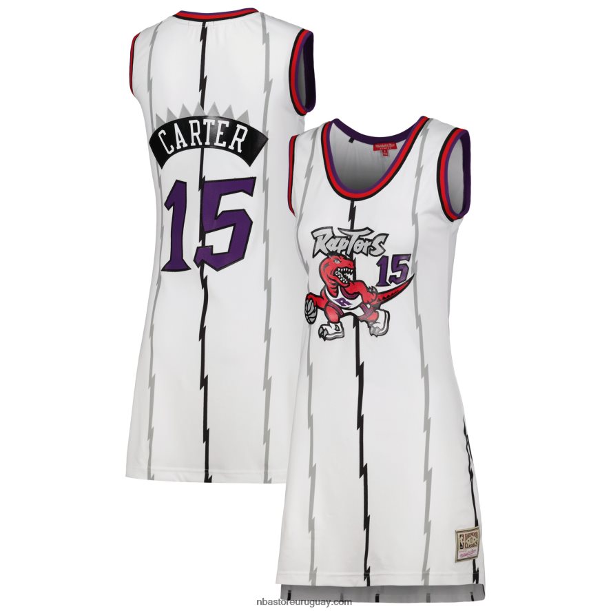 toronto raptors vince carter white 1998 hardwood classics nombre y número jugador jersey vestido 6L080N8795 NBA