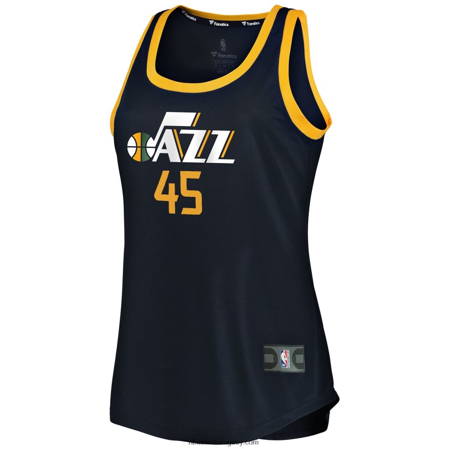 utah jazz donovan mitchell camiseta sin mangas del equipo de ruptura rápida azul marino 6L080N10027 NBA