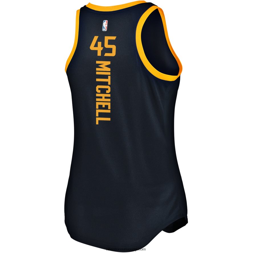 utah jazz donovan mitchell camiseta sin mangas del equipo de ruptura rápida azul marino 6L080N10027 NBA