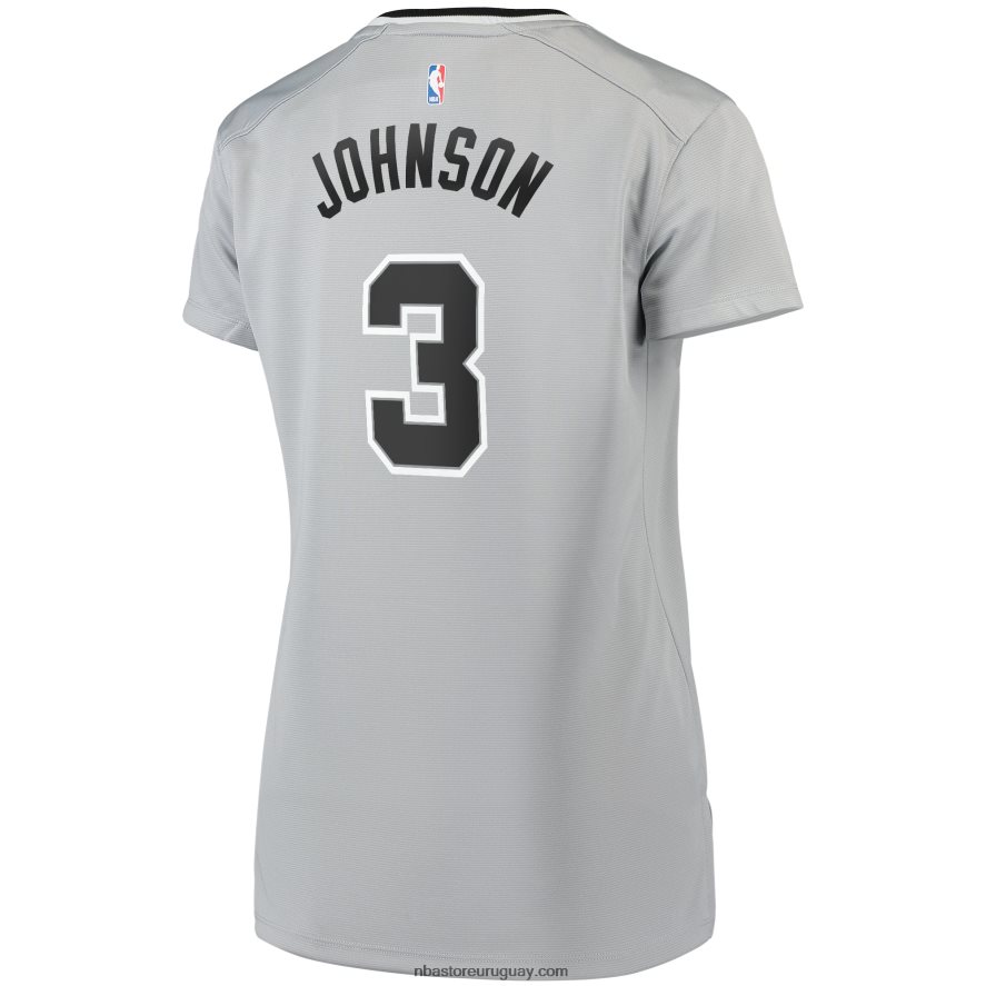 réplica de camiseta plateada de keldon johnson de los san antonio spurs 6L080N13693 NBA