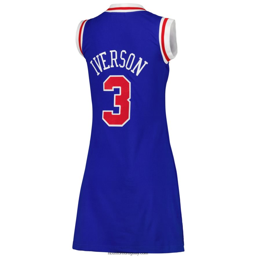 philadelphia 76ers allen iverson royal hardwood classics nombre y número jugador jersey vestido 6L080N8771 NBA