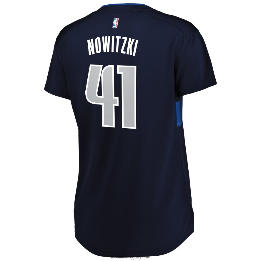 réplica de camiseta de los mavericks de dallas dirk nowitzki azul marino fast break 6L080N9523 NBA