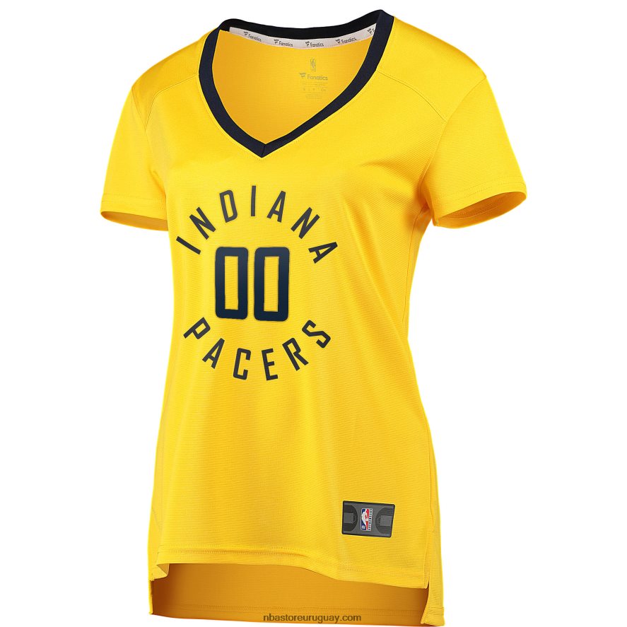 Indiana Pacers Gold Fast Break Réplica de camiseta personalizada 6L080N9415 NBA