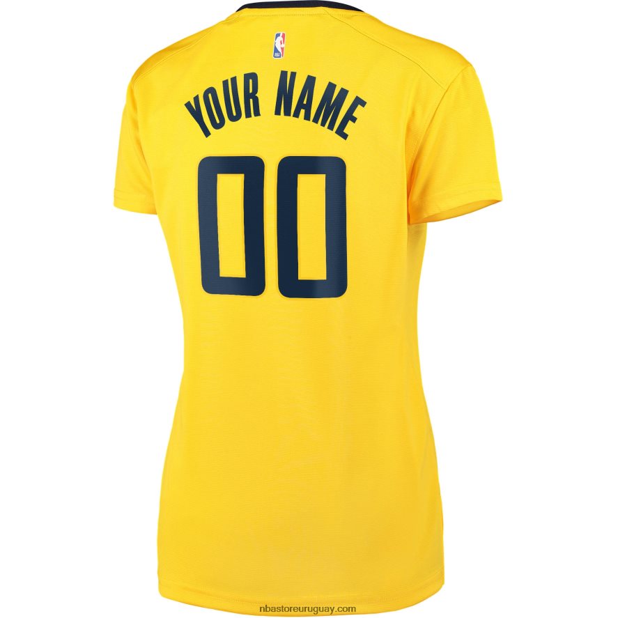 Indiana Pacers Gold Fast Break Réplica de camiseta personalizada 6L080N9415 NBA