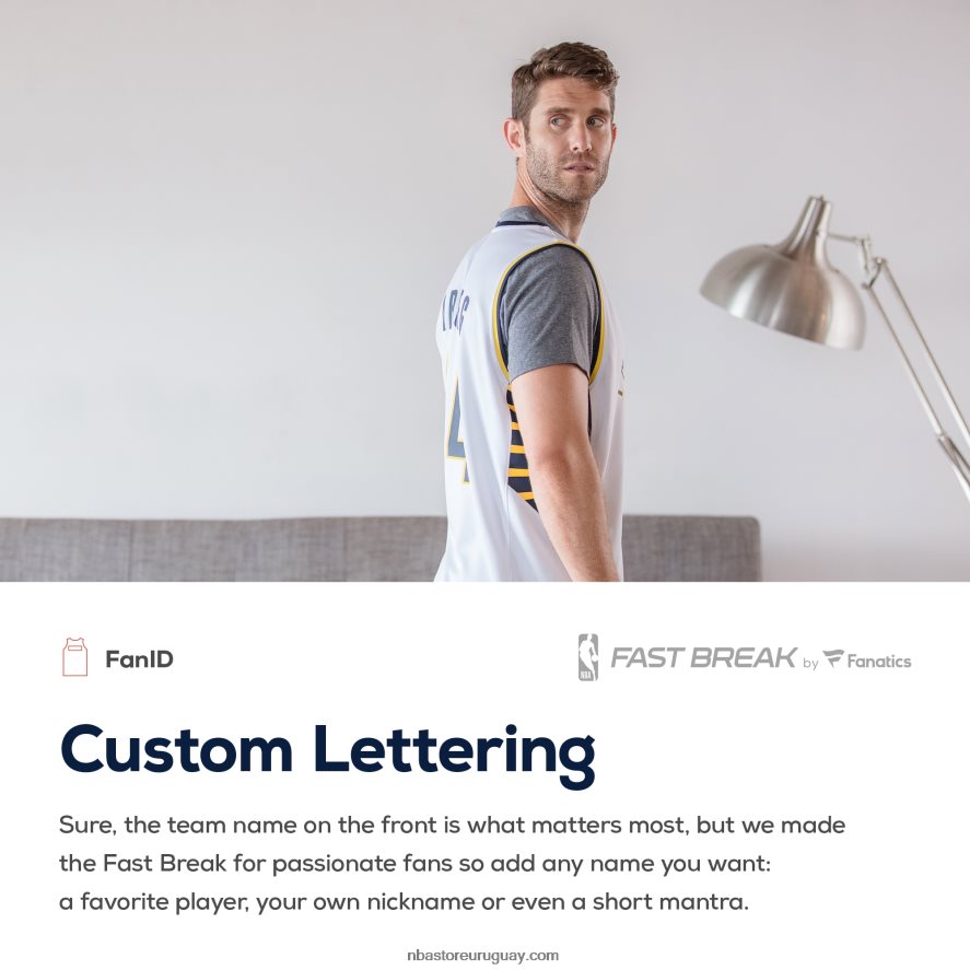 Indiana Pacers Gold Fast Break Réplica de camiseta personalizada 6L080N9415 NBA