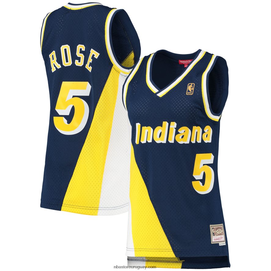 indiana pacers jalen rose mitchell & ness azul marino hardwood classics swingman jersey 6L080N10504 NBA