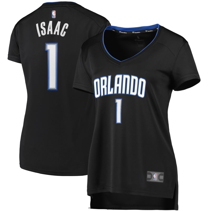 Camiseta réplica de jugador orlando magic jonathan isaac negra 2019 fast break 6L080N13650 NBA