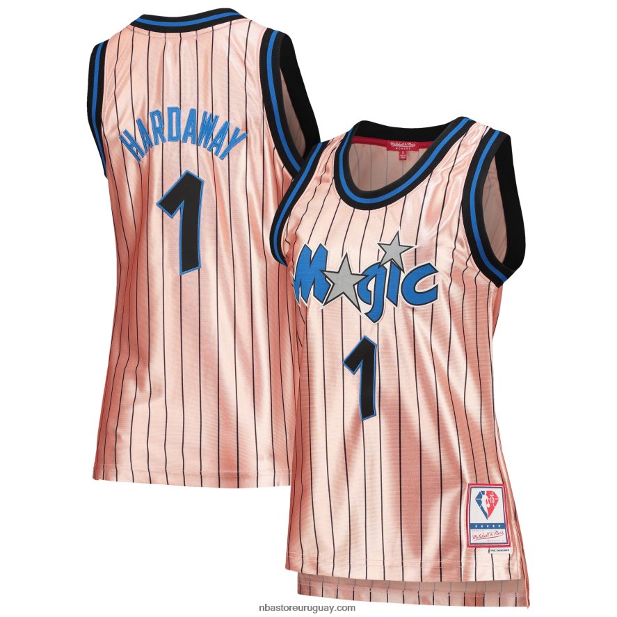 orlando magic penny hardaway mitchell & ness rosa 75 aniversario oro rosa 1993 swingman jersey 6L080N10157 NBA