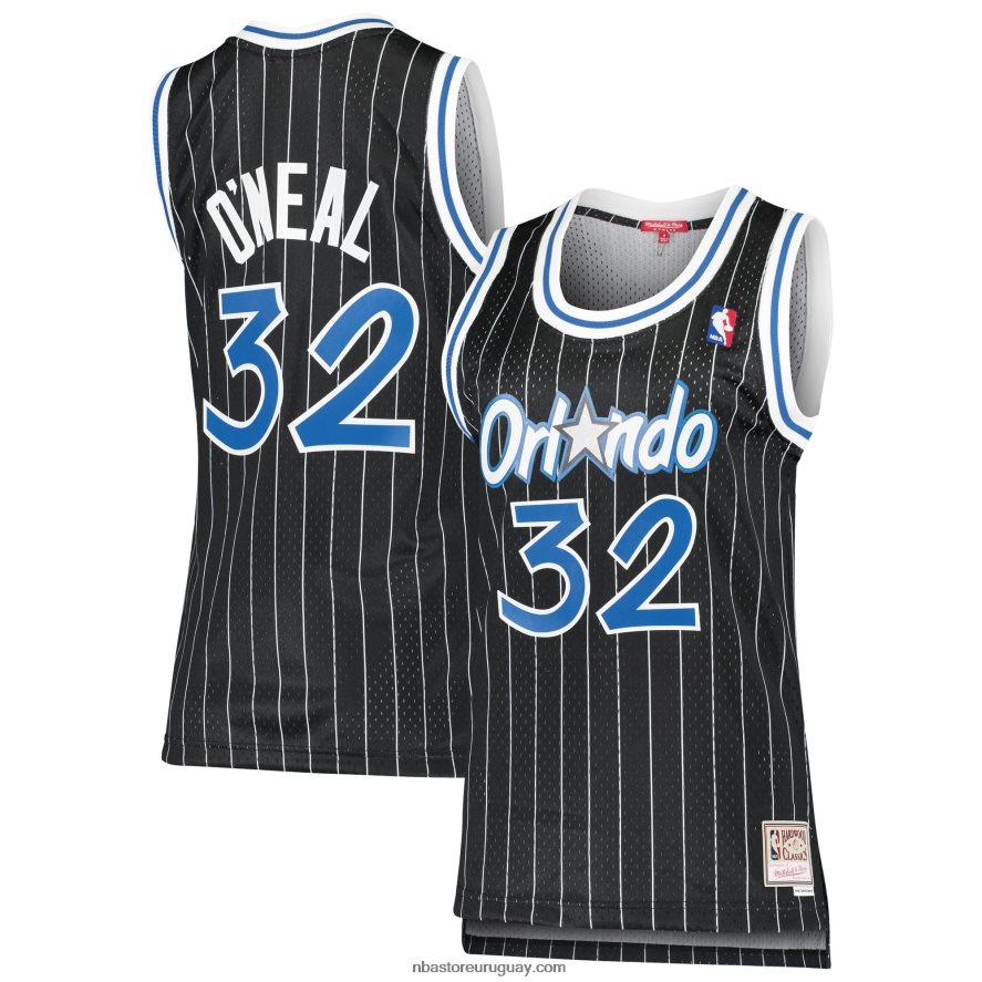 orlando magic shaquille o\'neal mitchell & ness negro hardwood classics swingman jersey 6L080N9688 NBA