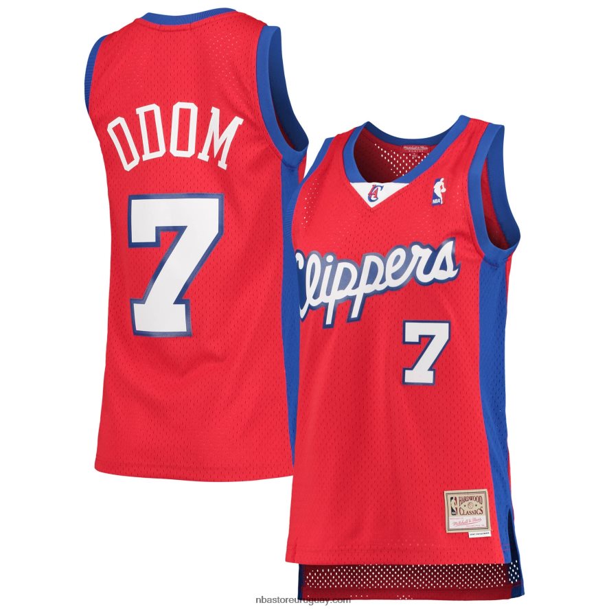 la clippers lamar odom mitchell & ness rojo hardwood classics swingman jersey 6L080N15296 NBA