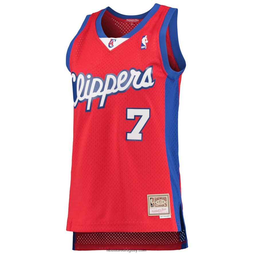 la clippers lamar odom mitchell & ness rojo hardwood classics swingman jersey 6L080N15296 NBA