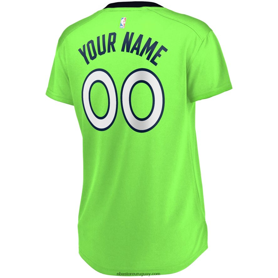 Minnesota Timberwolves réplica de camiseta personalizada verde Fast Break 6L080N13273 NBA