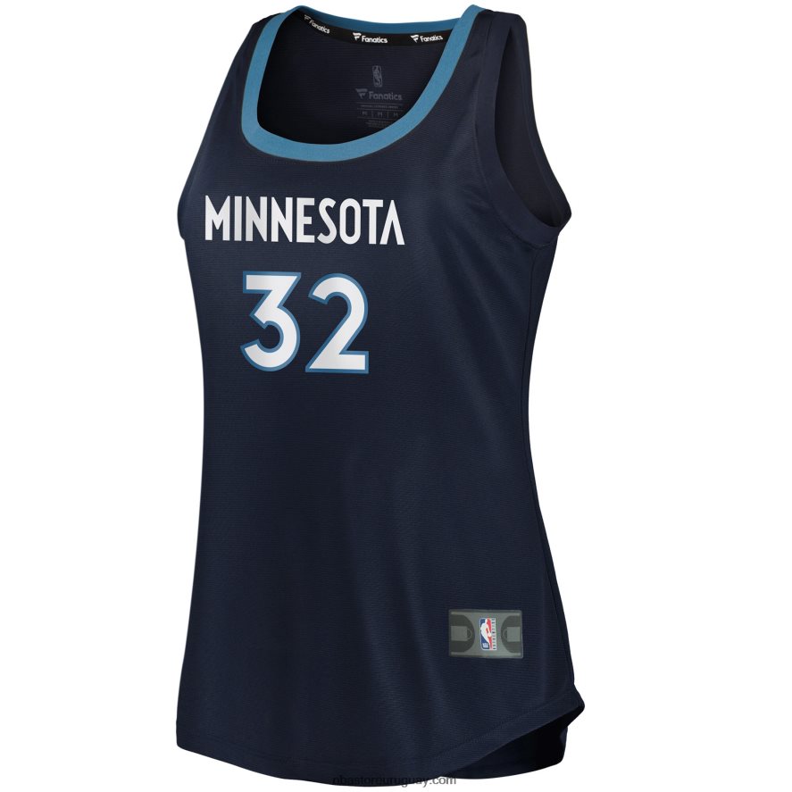 minnesota timberwolves karl-anthony towns azul marino fast break camiseta sin mangas 6L080N9777 NBA
