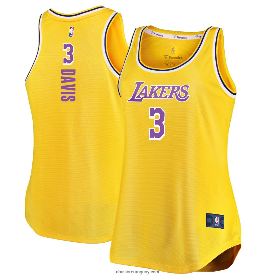 los angeles lakers anthony davis gold fast break jugador movimiento camiseta sin mangas 6L080N9499 NBA