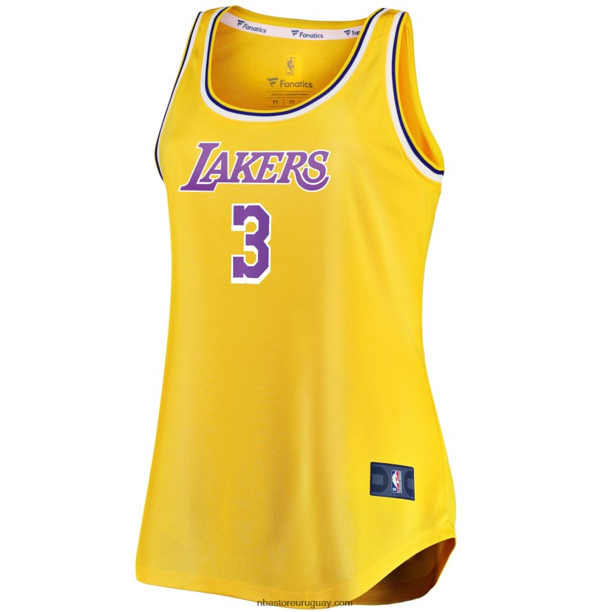 los angeles lakers anthony davis gold fast break jugador movimiento camiseta sin mangas 6L080N9499 NBA