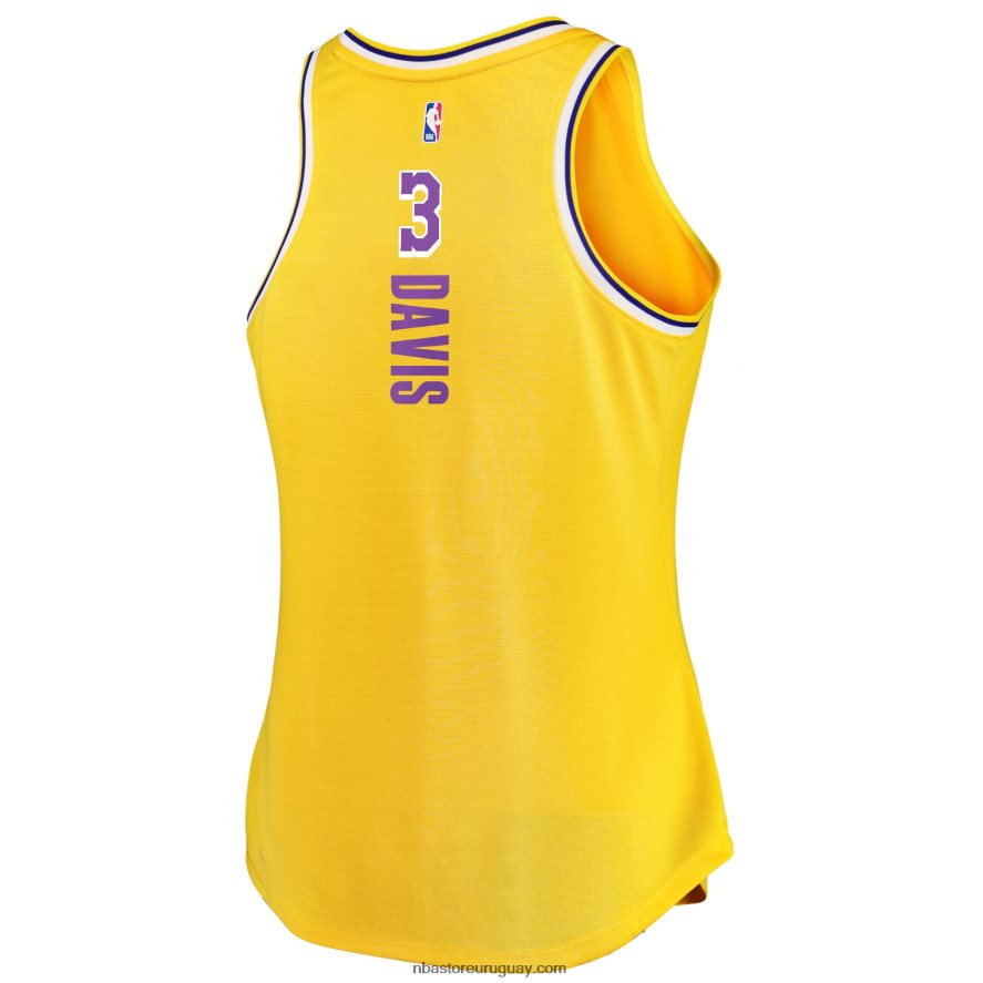los angeles lakers anthony davis gold fast break jugador movimiento camiseta sin mangas 6L080N9499 NBA