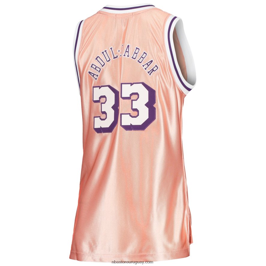 los angeles lakers kareem abdul-jabbar rosa 75 aniversario oro rosa 1983 jersey swingman 6L080N10811 NBA