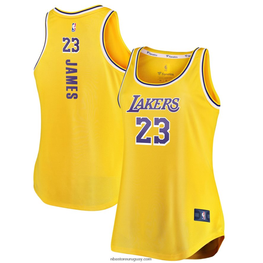 los angeles lakers lebron james oro fast break tank camiseta 6L080N9611 NBA