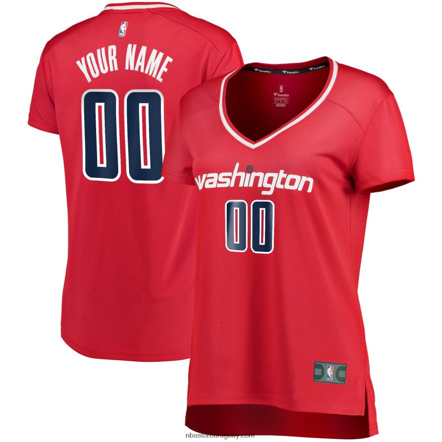 Camiseta personalizada Washington Wizards Red Fast Break 6L080N12096 NBA