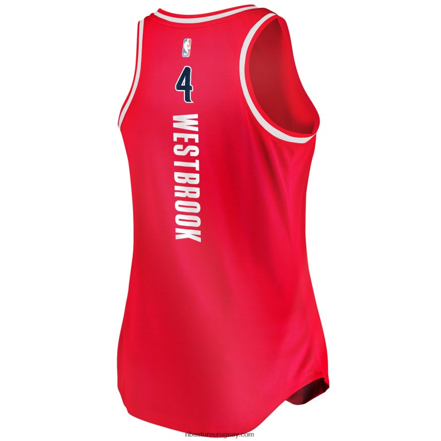 Washington Wizards russell westbrook camiseta roja de tanque de descanso rápido 6L080N10268 NBA
