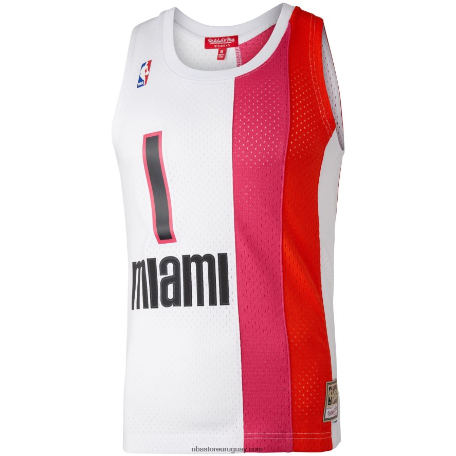 camiseta miami heat chris bosh mitchell & ness white hardwood classics 2011 swingman 6L080N9835 NBA