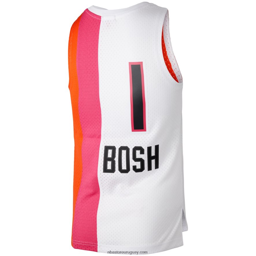 camiseta miami heat chris bosh mitchell & ness white hardwood classics 2011 swingman 6L080N9835 NBA