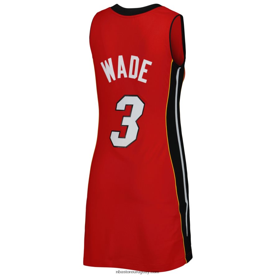 miami heat dwyane wade mitchell & ness rojo 2005 hardwood classics nombre y número player jersey dress 6L080N8793 NBA