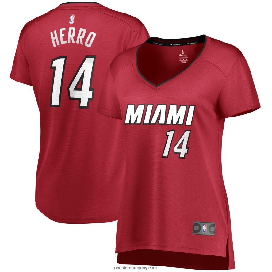 réplica de camiseta roja miami heat tyler herro fast break 6L080N10769 NBA