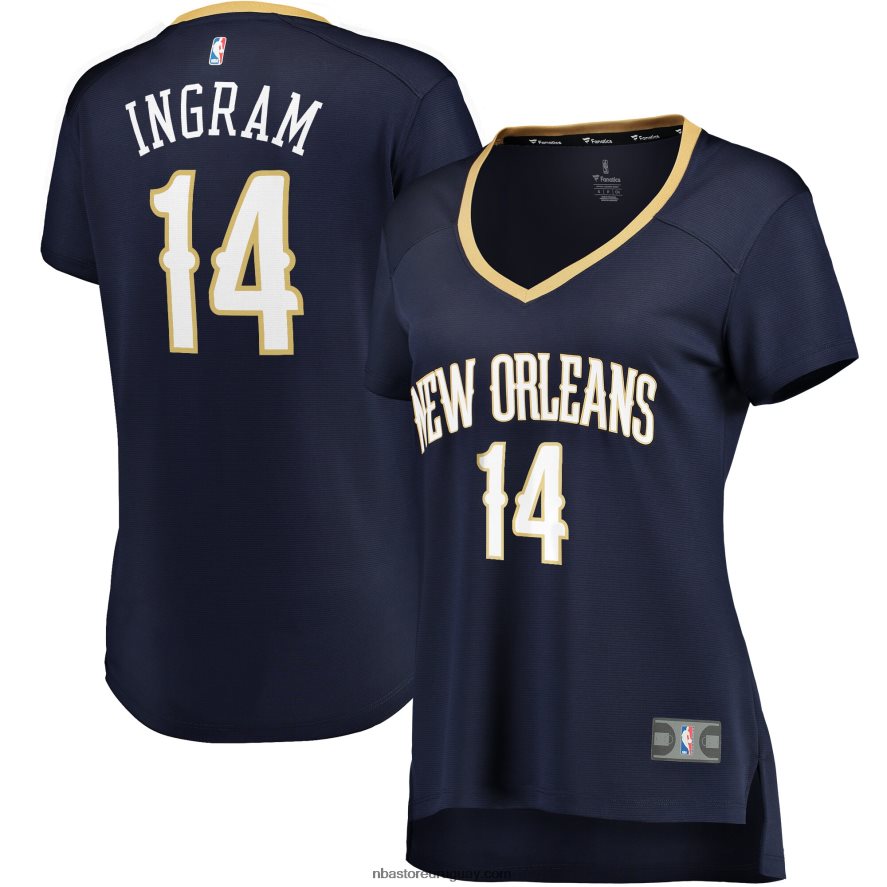 New Orleans Pelicans Brandon Ingram Navy Fast Break Replica Jersey 6L080N9616 NBA