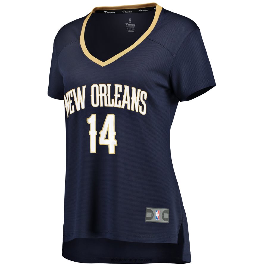 New Orleans Pelicans Brandon Ingram Navy Fast Break Replica Jersey 6L080N9616 NBA