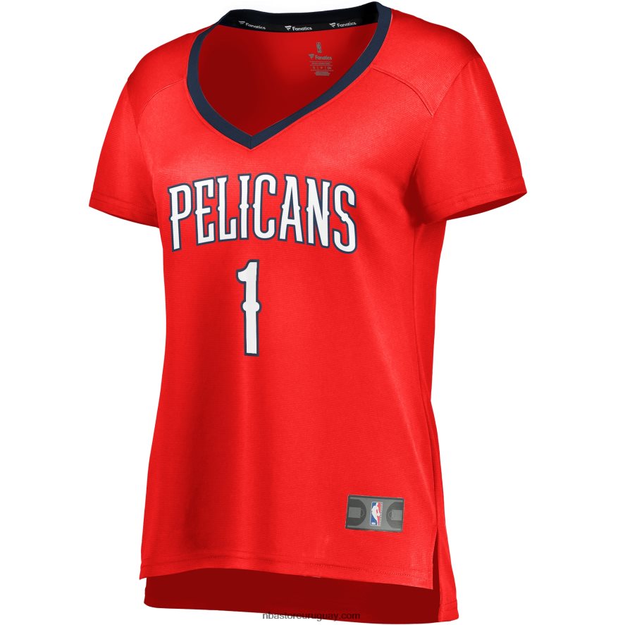 New Orleans Pelicans Zion Williamson Réplica De Camiseta Roja Fast Break Réplica 6L080N9357 NBA