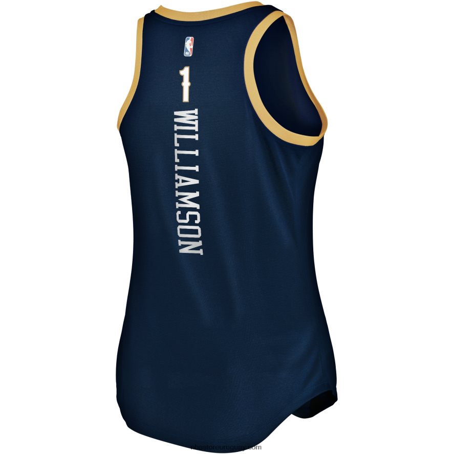 New Orleans Pelicans zion williamson camiseta sin mangas del equipo de descanso rápido azul marino 6L080N11428 NBA