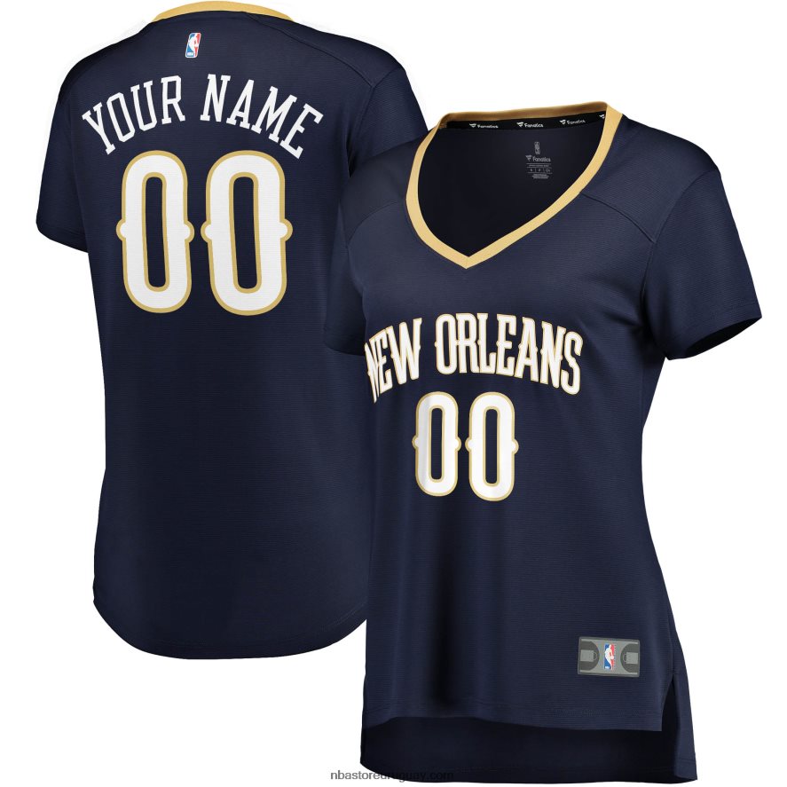 camiseta personalizada new orleans pelicans navy fast break 6L080N9017 NBA