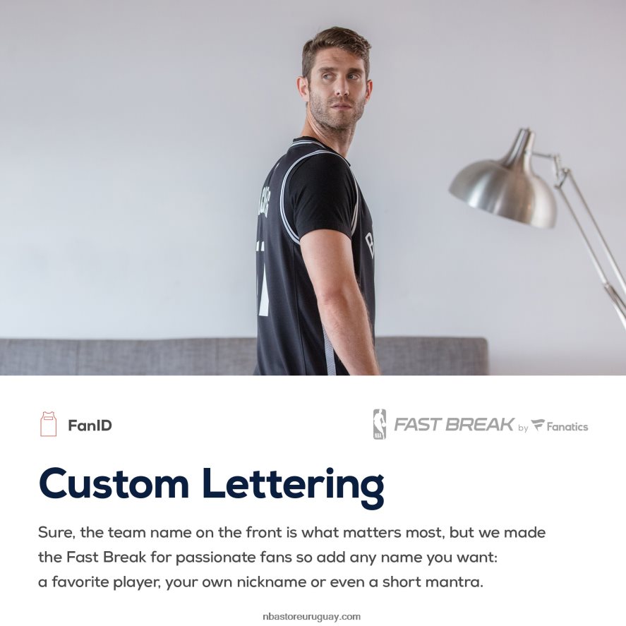 Brooklyn Nets carbón Fast Break réplica camiseta personalizada 6L080N9644 NBA