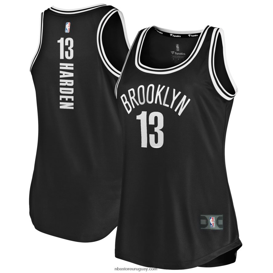 brooklyn nets james harden camiseta negra de tanque de ruptura rápida 6L080N10316 NBA