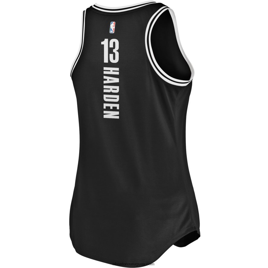 brooklyn nets james harden camiseta negra de tanque de ruptura rápida 6L080N10316 NBA