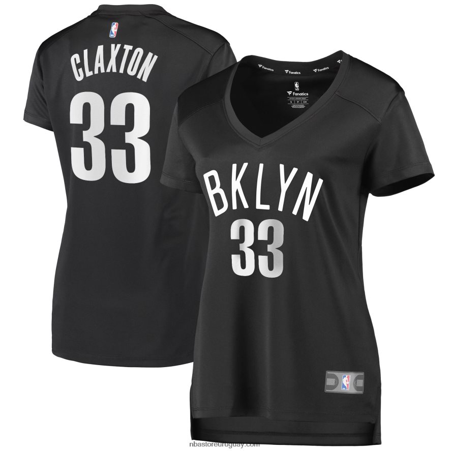 brooklyn nets nicolas claxton camiseta de jugador de descanso rápido de carbón 6L080N10358 NBA