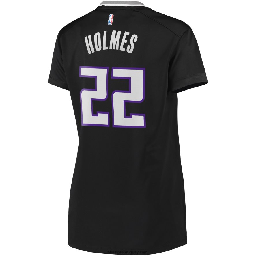 Sacramento Kings Richaun Holmes Réplica de camiseta negra de jugador Fast Break 6L080N16064 NBA