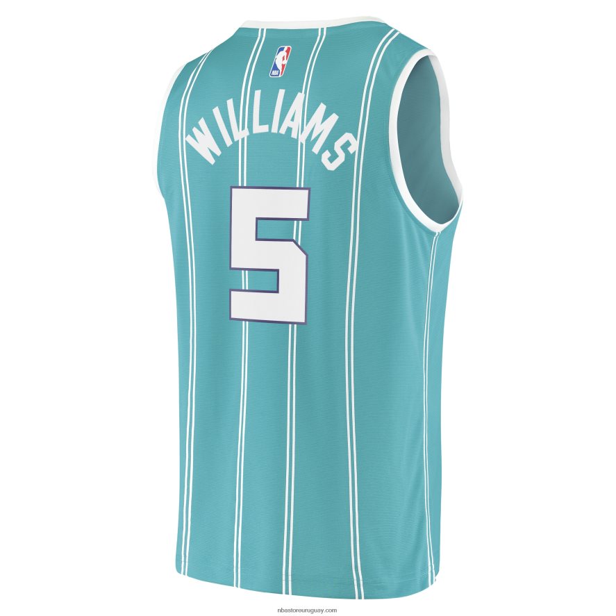 charlotte hornets mark williams verde azulado selección de primera ronda jersey de réplica de descanso rápido 6L080N16944 NBA