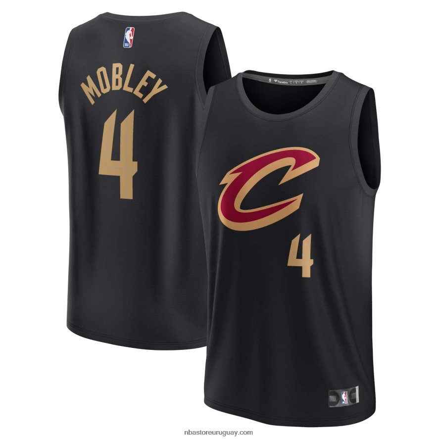 cleveland cavaliers evan mobley camiseta de jugador de ruptura rápida negra 6L080N17232 NBA