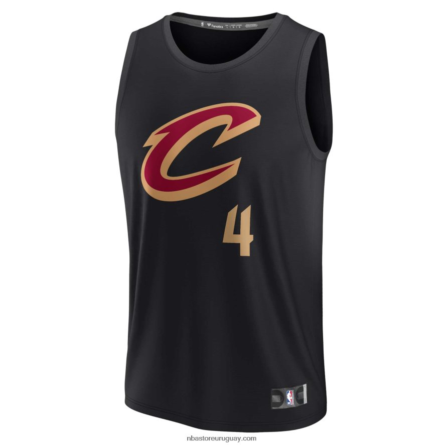 cleveland cavaliers evan mobley camiseta de jugador de ruptura rápida negra 6L080N17232 NBA
