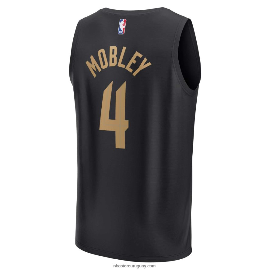 cleveland cavaliers evan mobley camiseta de jugador de ruptura rápida negra 6L080N17232 NBA