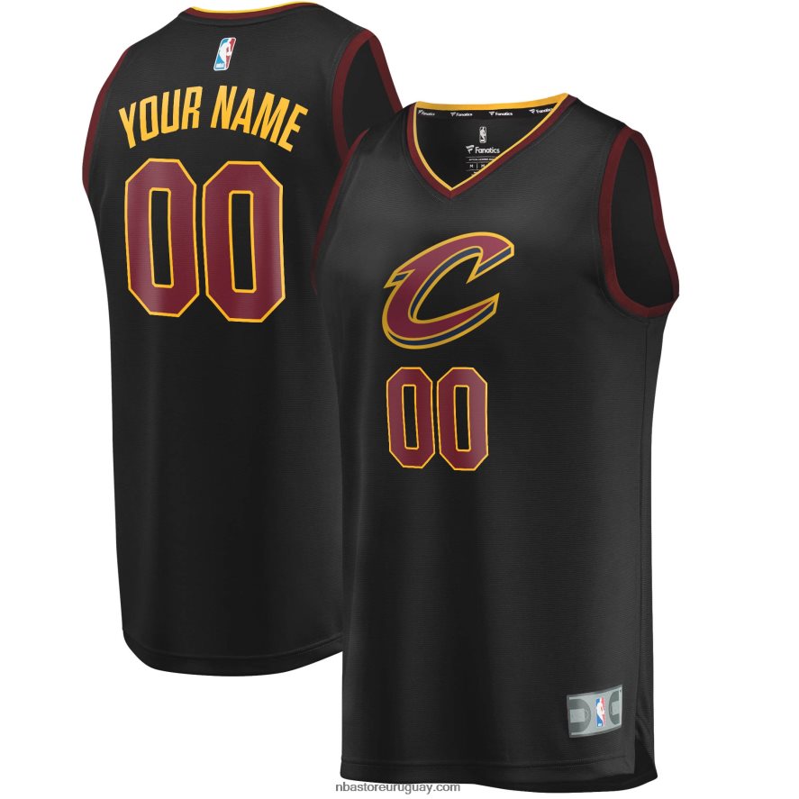 cleveland cavaliers negro fast break réplica jersey personalizado 6L080N16739 NBA