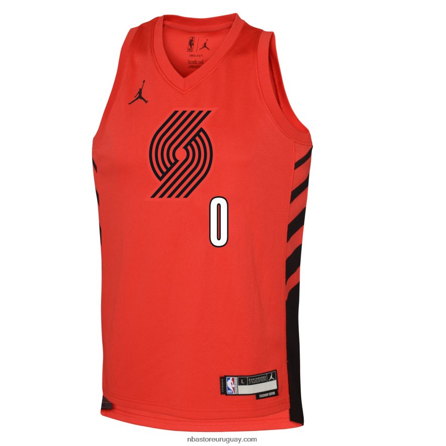 portland trail blazers damian lillard jordan marca rojo swingman jersey 6L080N16768 NBA
