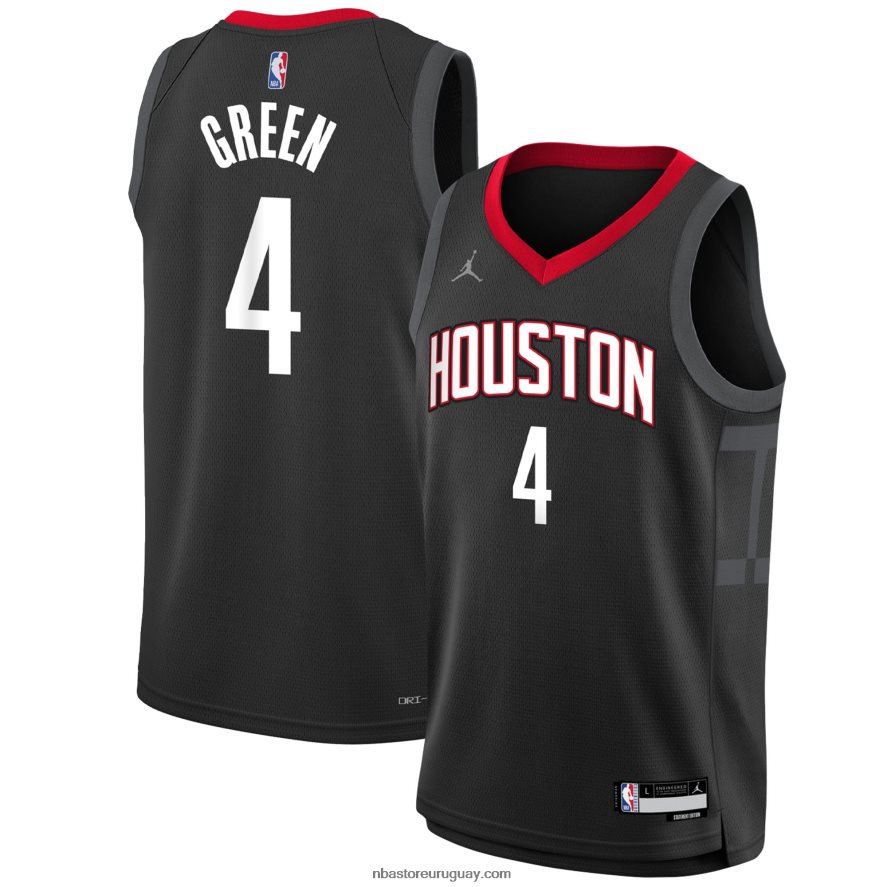 Camiseta Houston Rockets Jalen Green Jordan Brand Black Swingman 6L080N17284 NBA