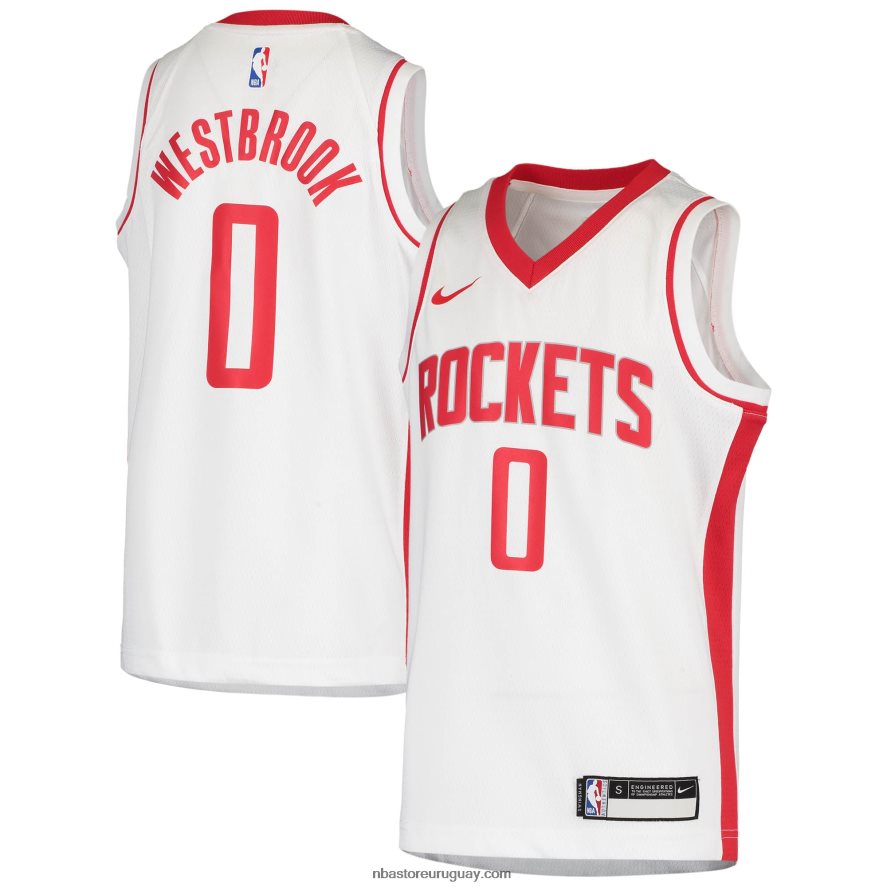 Camiseta Houston Rockets Russell Westbrook Nike Swingman Blanca 6L080N18759 NBA