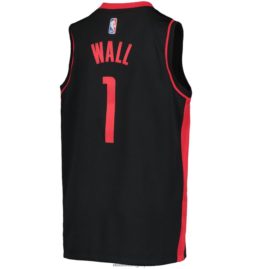 Camiseta de jugador de los Houston Rockets John Wall Nike negra Swingman - edición ganada 6L080N18355 NBA