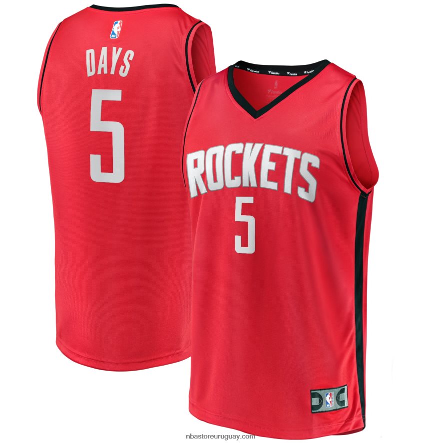 houston cohetes darius días rojo fast break player jersey 6L080N18926 NBA